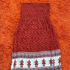 Strapless floral dress